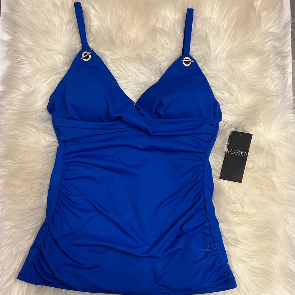 New! Lauren Ralph Lauren Women's Beach Club Solid Toggle Underwire Camikini